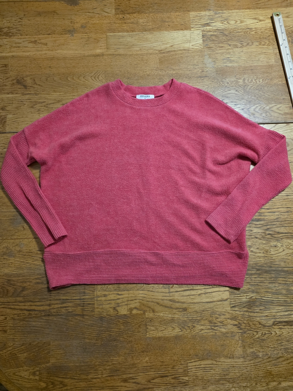 Zenana Outfitters Pink Crewneck Sweater